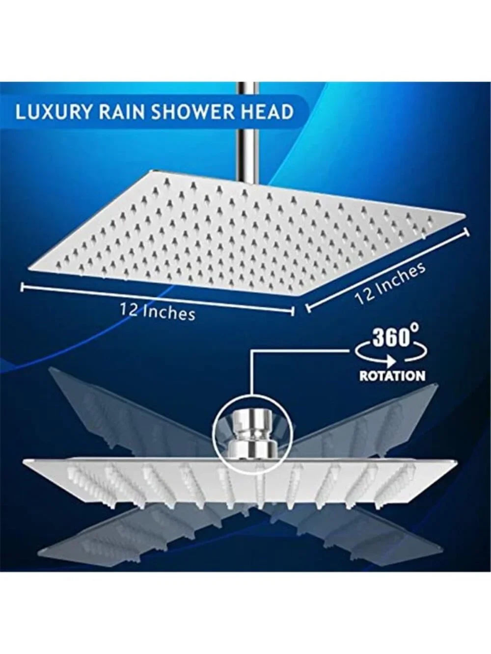 Amazing Rain Shower Head High Flow Large Rainfall Shower Heads Made 12 Inches